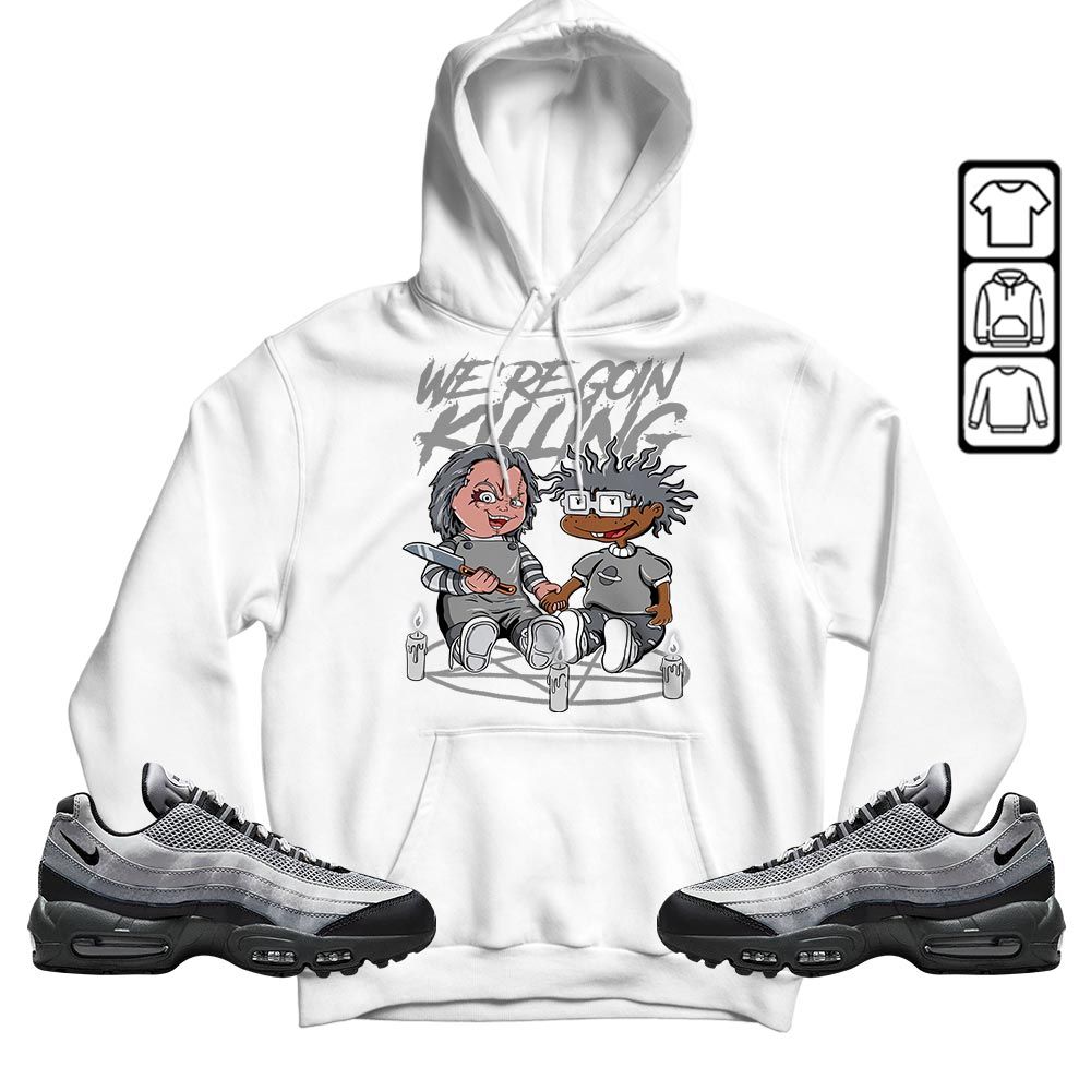 Chucky Horror Sneaker Shirt Match 95 Reflective Safari Grey, Air Max 95 Reflective Safari MKO T-Shirt