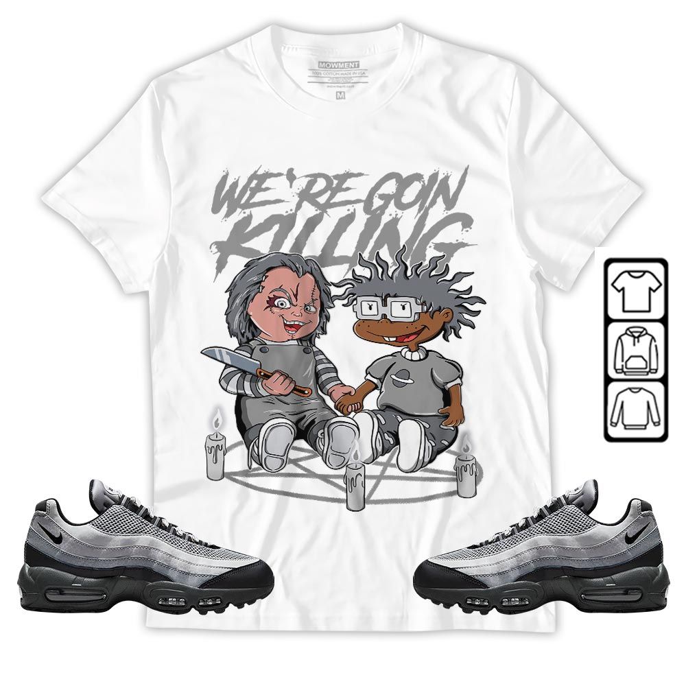 Chucky Horror Sneaker Shirt Match 95 Reflective Safari Grey, Air Max 95 Reflective Safari MKO T-Shirt
