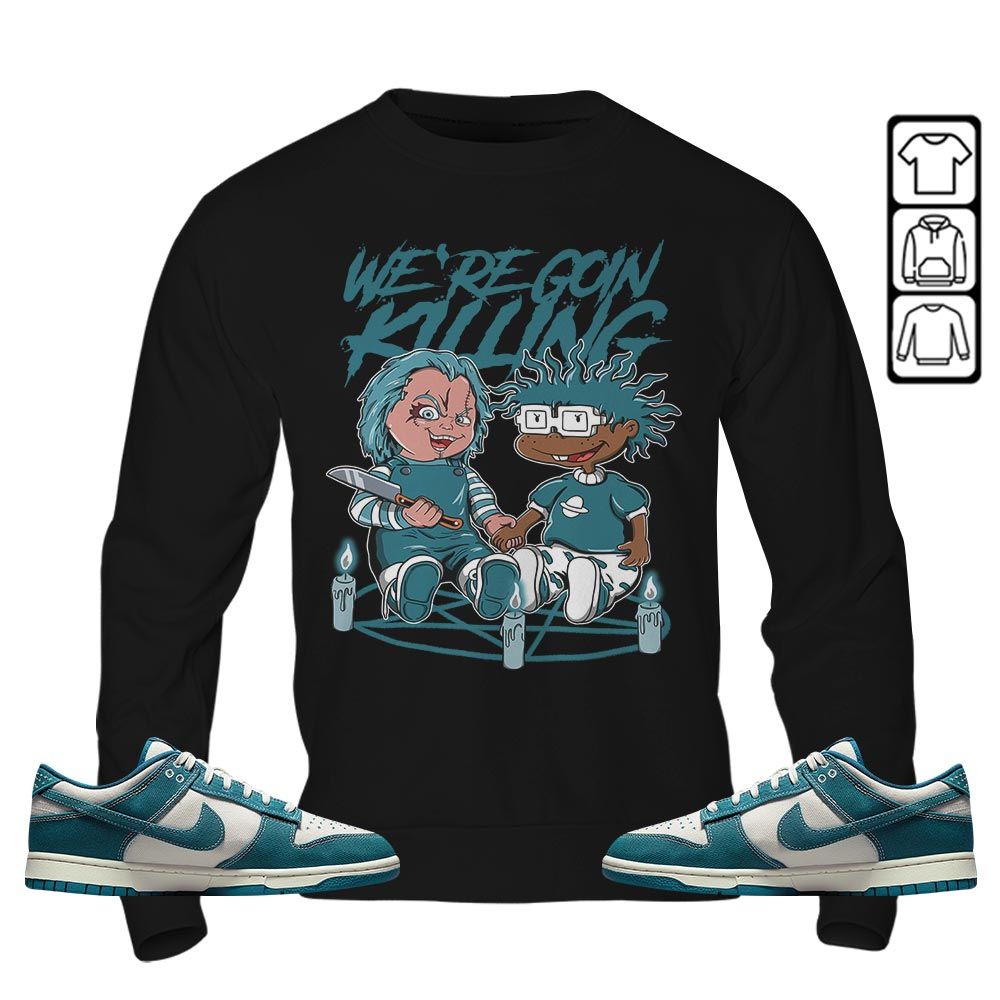 Chucky Horror Sneaker Shirt Match Dunk Low Industrial Blue, Dunk Low Denim Industrial Blue MKO T-Shirt Chucky Horror Sneaker Shirt Match Dunk Low Industrial Blue, Dunk Low Denim Industrial Blue MKO T-Shirt