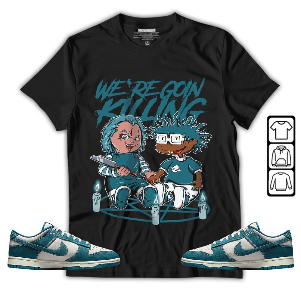 Chucky Horror Sneaker Shirt Match Dunk Low Industrial Blue, Dunk Low Denim Industrial Blue MKO T-Shirt