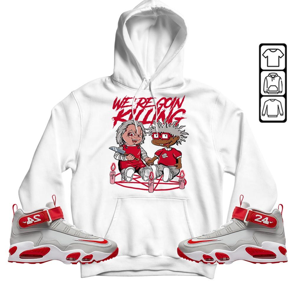 Chucky Horror Sneaker Shirt Match Griffey Max 1 University Reds, Air Griffey Max 1 Gray Reds MKO T-Shirt