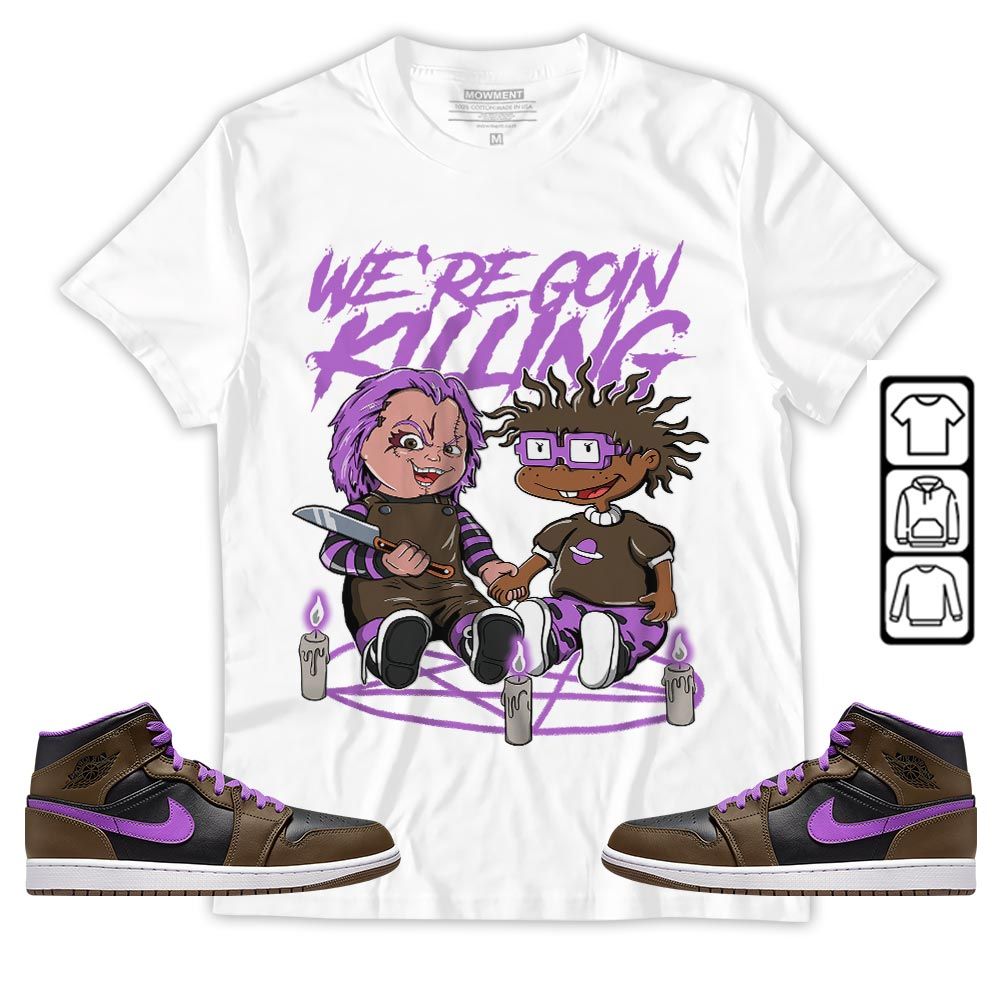 Chucky Horror Sneaker Shirt Match Jordan 1 Mid Palomino, Jordan 1 Mid Palomino MKO T-Shirt