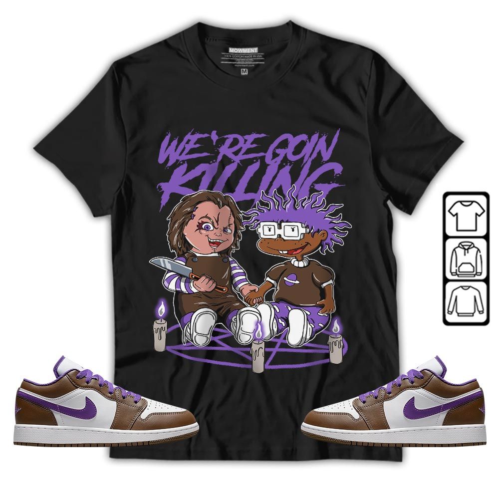 Chucky Horror Sneaker Shirt Match Purple Mocha 1s, Jordan 1 Low Purple Mocha MKO T-Shirt Chucky Horror Sneaker Shirt Match Purple Mocha 1s, Jordan 1 Low Purple Mocha MKO T-Shirt