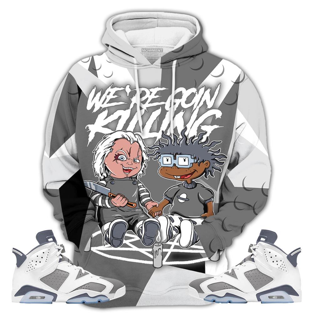 Chucky Horror Sneaker Shirt Match Retro Cool Grey 6S, Jordan 6 Cool Grey Hoodie Sweatshirt Tee All Over Print MKO Shirt