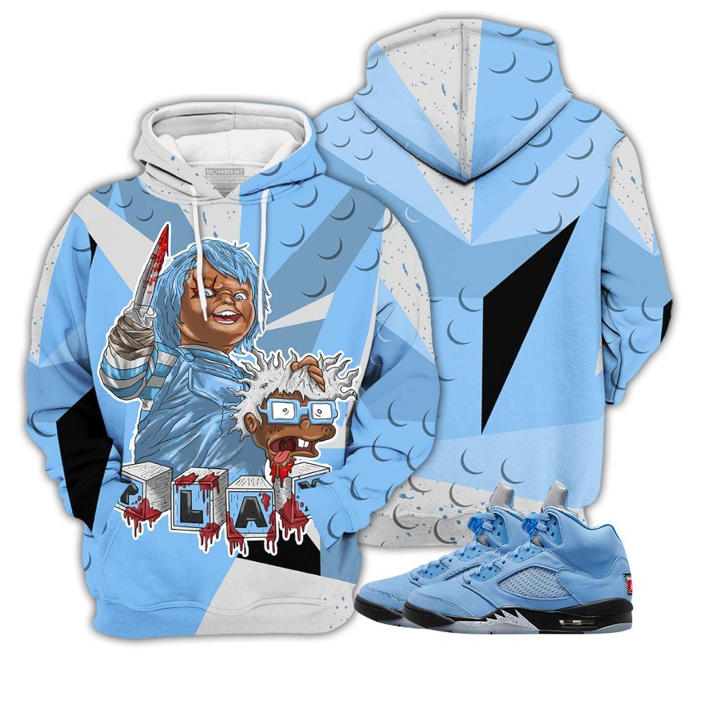 Chucky Killing Sneaker Shirt Match Retro University Blue 5S, Jordan 5 University Blue Hoodie Sweatshirt Tee All Over Print MKO Shirt Chucky Killing Sneaker Shirt Match Retro University Blue 5S, Jordan 5 University Blue Hoodie Sweatshirt Tee All Over Print MKO Shirt