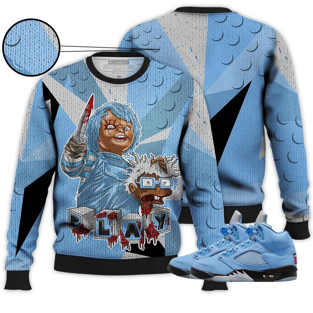Chucky Killing Sneaker Shirt Match Retro University Blue 5S, Jordan 5 University Blue Hoodie Sweatshirt Tee All Over Print MKO Shirt Chucky Killing Sneaker Shirt Match Retro University Blue 5S, Jordan 5 University Blue Hoodie Sweatshirt Tee All Over Print MKO Shirt