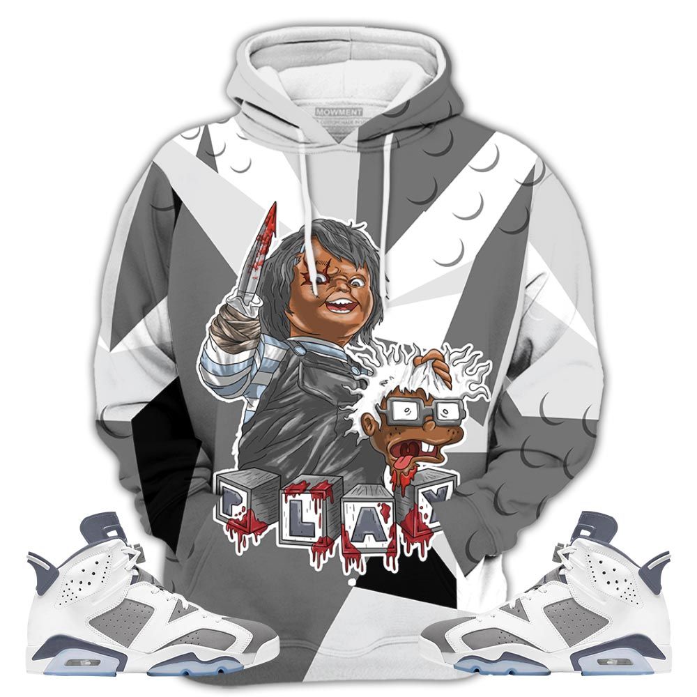 Chucky Kills 01 Sneaker Shirt Match Retro Cool Grey 6S, Jordan 6 Cool Grey Hoodie Sweatshirt Tee All Over Print MKO Shirt