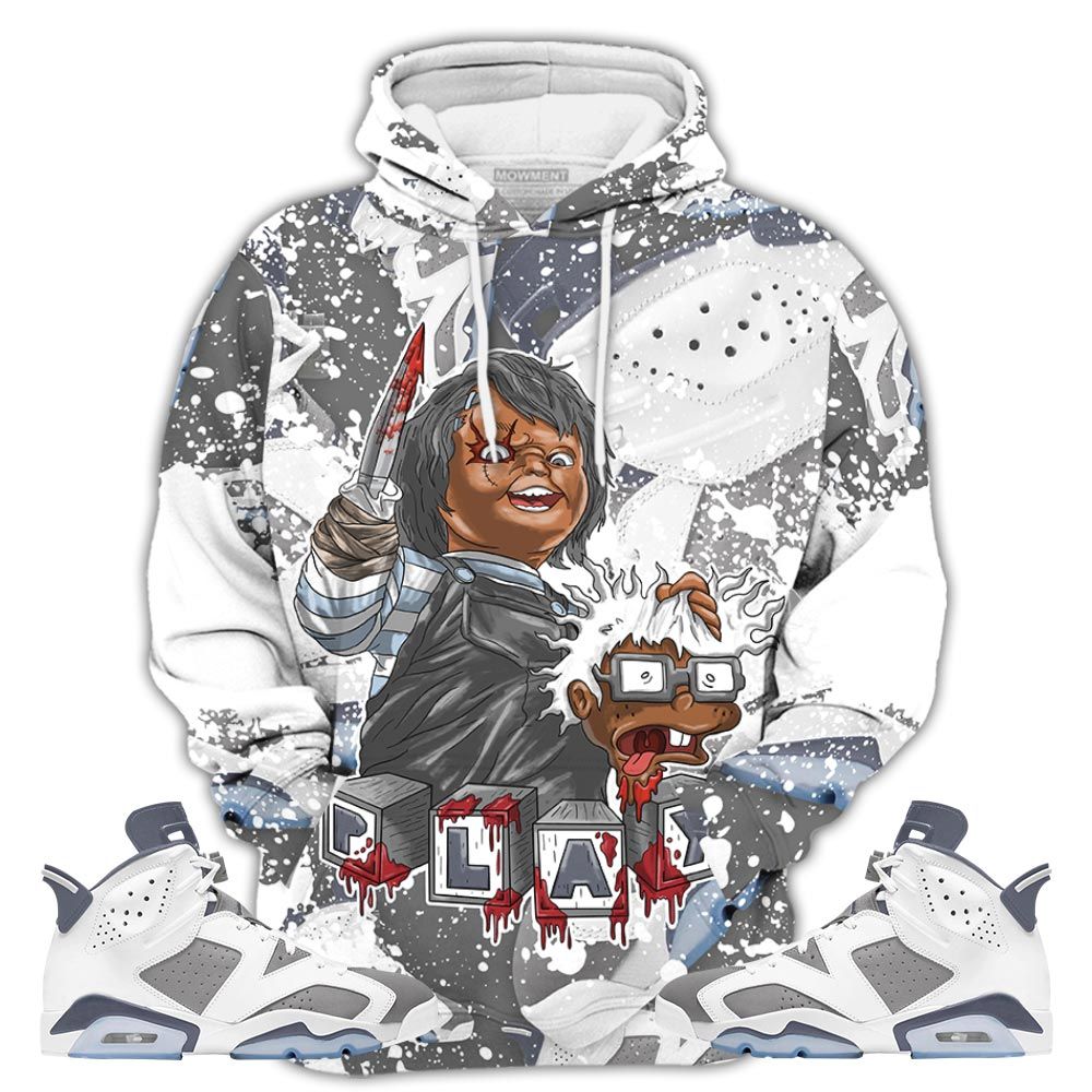 Chucky Kills 04 Sneaker Shirt Match Retro Cool Grey 6S, Jordan 6 Cool Grey Hoodie Sweatshirt Tee All Over Print MKO Shirt