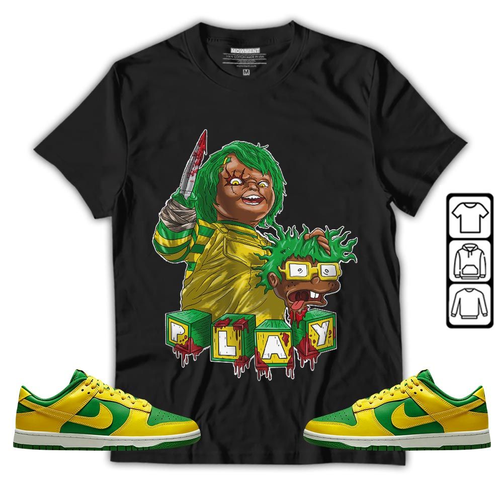 Chucky Kills Sneaker Shirt Match 2023 Reverse Brazil, Dunk Low Reverse Brazil MKO T-Shirt