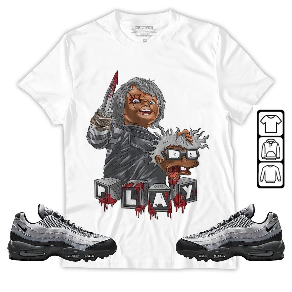 Chucky Kills Sneaker Shirt Match 95 Reflective Safari Grey, Air Max 95 Reflective Safari MKO T-Shirt
