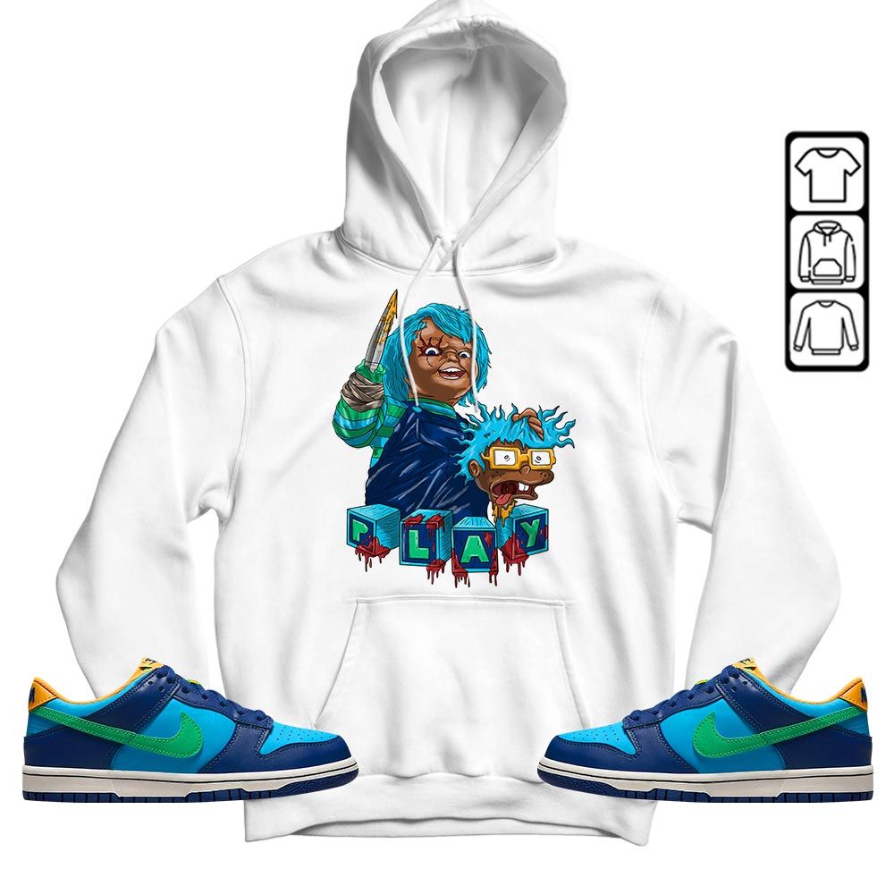 Chucky Kills Sneaker Shirt Match Dunk Low GS Kyrie, Dunk Low GS Electric Algae MKO T-Shirt