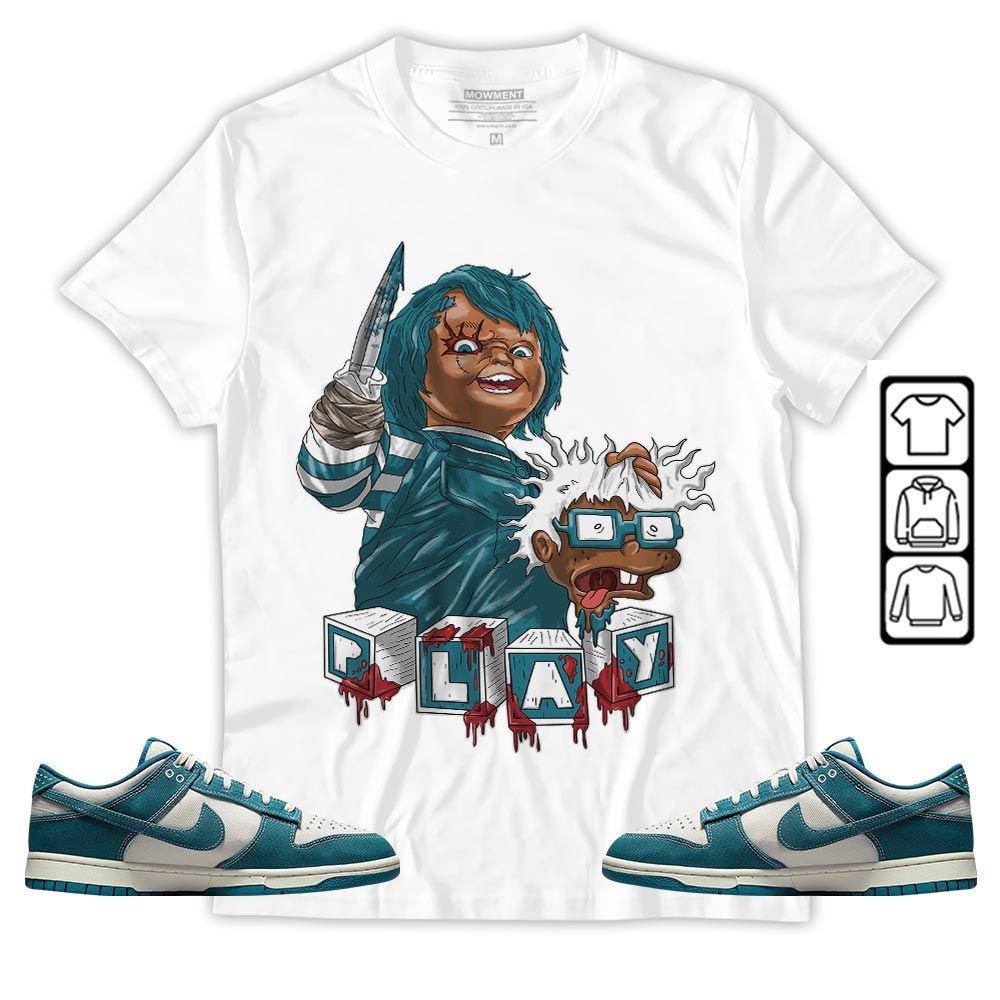 Chucky Kills Sneaker Shirt Match Dunk Low Industrial Blue, Dunk Low Denim Industrial Blue MKO T-Shirt Chucky Kills Sneaker Shirt Match Dunk Low Industrial Blue, Dunk Low Denim Industrial Blue MKO T-Shirt