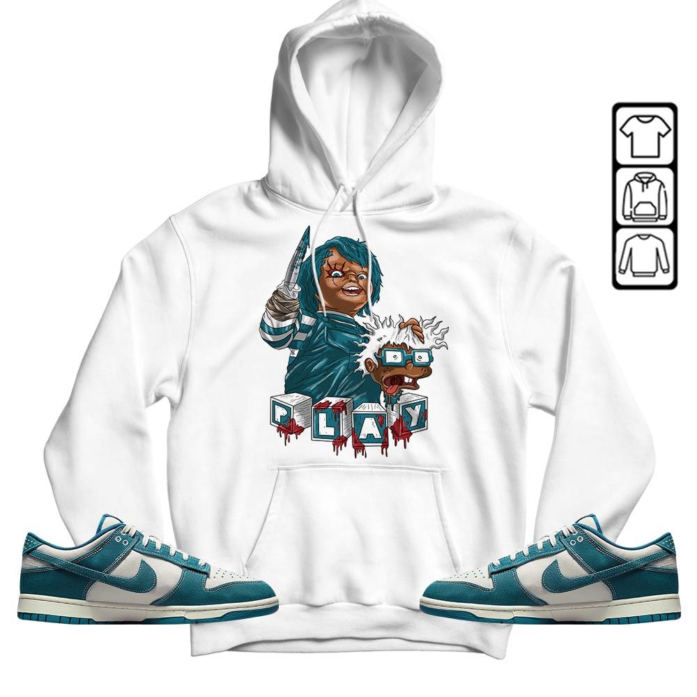 Chucky Kills Sneaker Shirt Match Dunk Low Industrial Blue, Dunk Low Denim Industrial Blue MKO T-Shirt