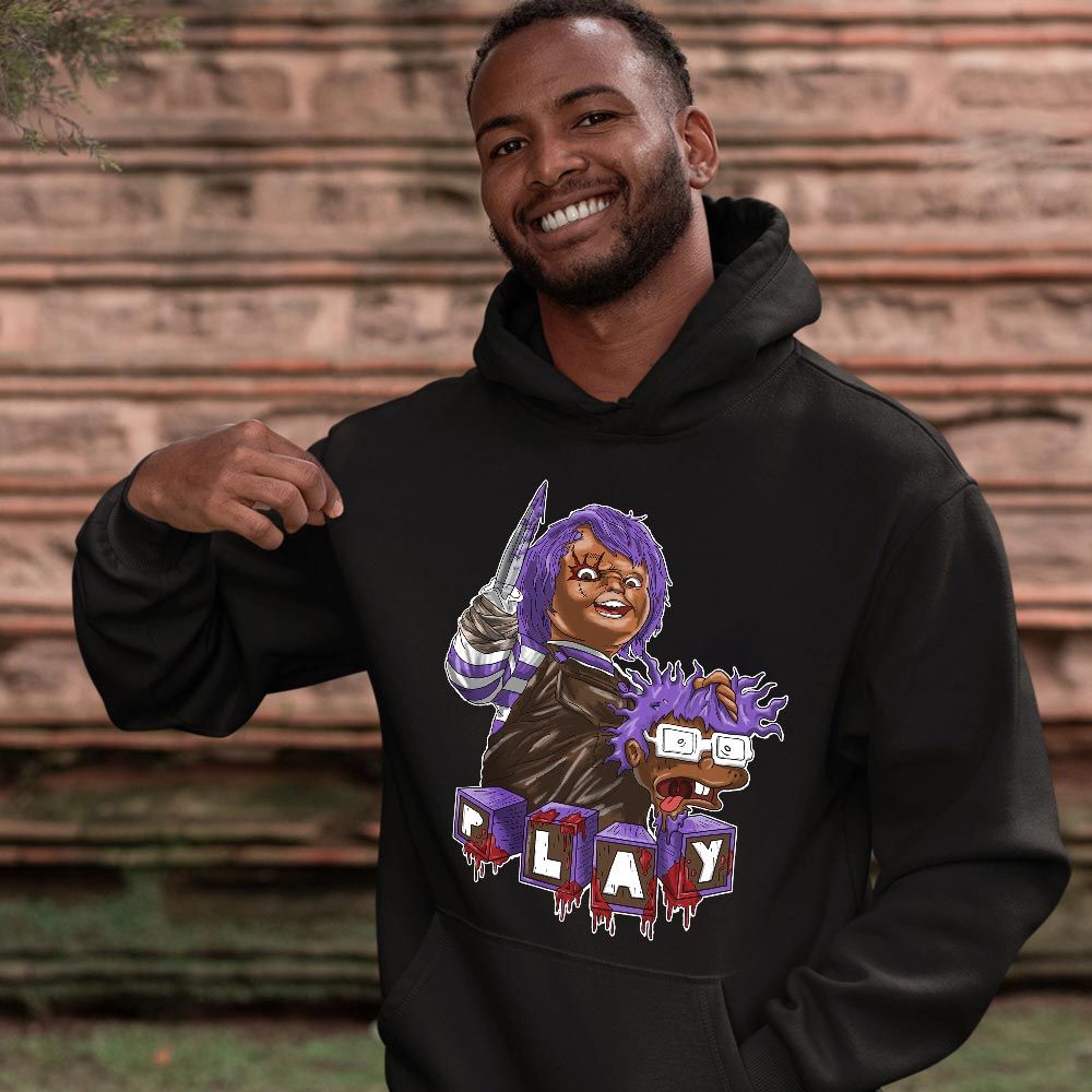 Chucky Kills Sneaker Shirt Match Purple Mocha 1s, Jordan 1 Low Purple Mocha MKO T-Shirt Chucky Kills Sneaker Shirt Match Purple Mocha 1s, Jordan 1 Low Purple Mocha MKO T-Shirt