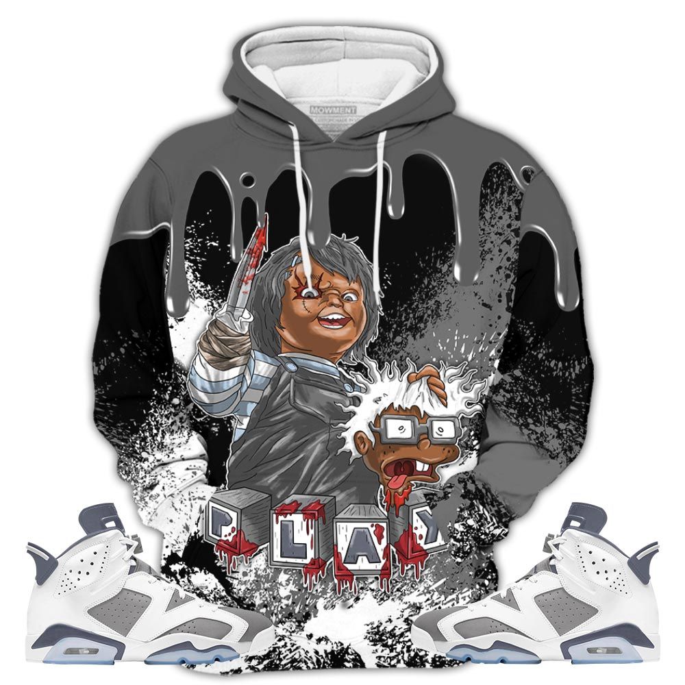 Chucky Kills Sneaker Shirt Match Retro Cool Grey 6S, Jordan 6 Cool Grey Hoodie Sweatshirt Tee All Over Print MKO Shirt