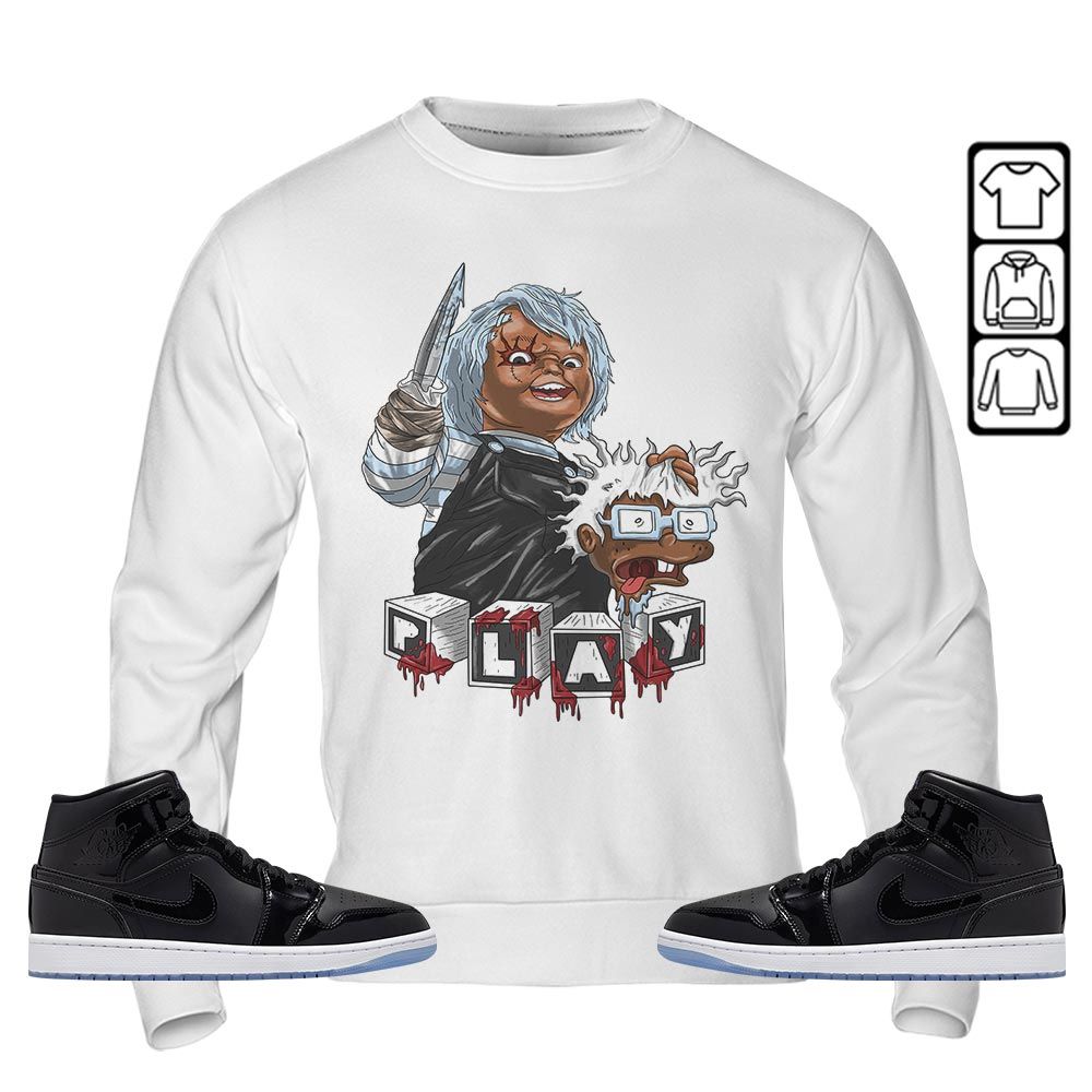 Chucky Kills Sneaker Shirt Match Space Jam 1s, Jordan 1 Mid Space Jam MKO Sweatshirt