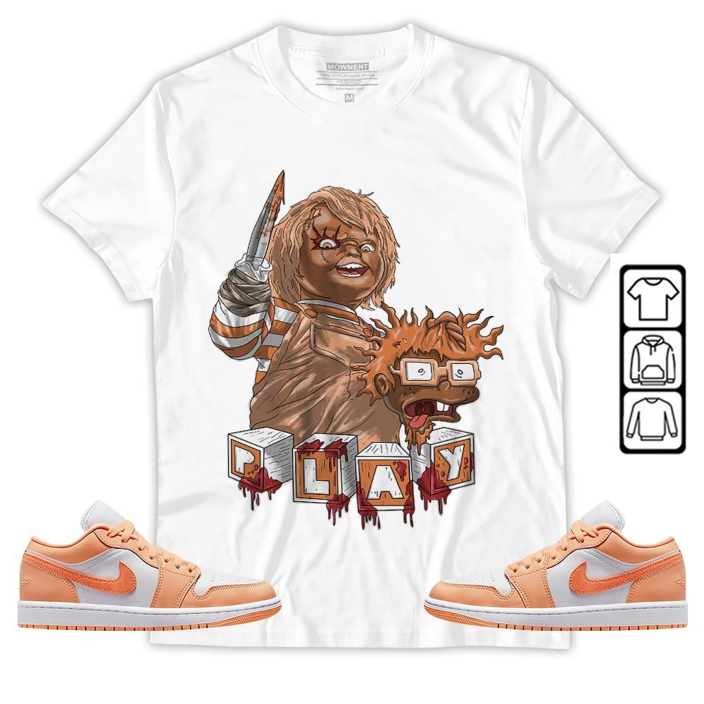 Chucky Kills Sneaker Shirt Match Sunset Haze 1s, Jordan 1 Low Sunset Haze MKO T-Shirt Chucky Kills Sneaker Shirt Match Sunset Haze 1s, Jordan 1 Low Sunset Haze MKO T-Shirt