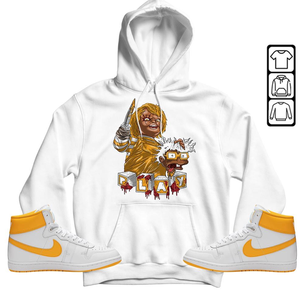 Chucky Kills Sneaker Shirt Match University Gold, Ship SP University Gold MKO T-Shirt