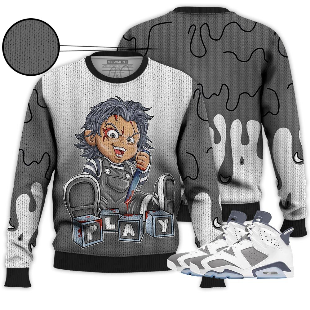 Chucky Play Horror 02 Sneaker Shirt Match Retro Cool Grey 6S, Jordan 6 Cool Grey Hoodie Sweatshirt Tee All Over Print MKO Shirt Chucky Play Horror 02 Sneaker Shirt Match Retro Cool Grey 6S, Jordan 6 Cool Grey Hoodie Sweatshirt Tee All Over Print MKO Shirt