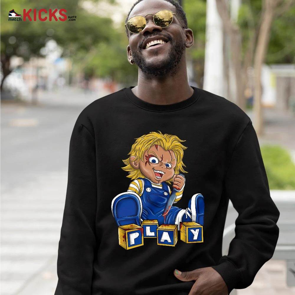 Chucky Play Horror Sneaker Shirt Match 2023 Laney 1s, Jordan 1 Retro High Laney MKO T-Shirt Chucky Play Horror Sneaker Shirt Match 2023 Laney 1s, Jordan 1 Retro High Laney MKO T-Shirt