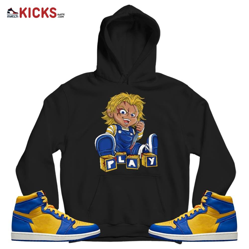 Chucky Play Horror Sneaker Shirt Match 2023 Laney 1s, Jordan 1 Retro High Laney MKO T-Shirt Chucky Play Horror Sneaker Shirt Match 2023 Laney 1s, Jordan 1 Retro High Laney MKO T-Shirt