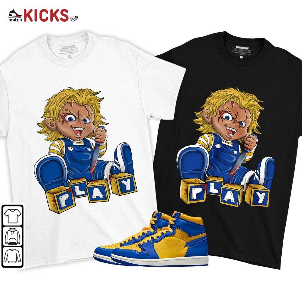 Chucky Play Horror Sneaker Shirt Match 2023 Laney 1s, Jordan 1 Retro High Laney MKO T-Shirt Chucky Play Horror Sneaker Shirt Match 2023 Laney 1s, Jordan 1 Retro High Laney MKO T-Shirt