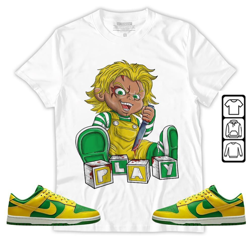 Chucky Play Horror Sneaker Shirt Match 2023 Reverse Brazil, Dunk Low Reverse Brazil MKO T-Shirt