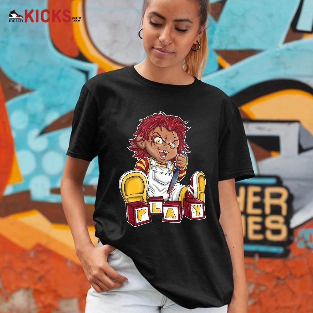 Chucky Play Horror Sneaker Shirt Match Cardinal 7s, Jordan 7 Retro Cardinal MKO T-Shirt Chucky Play Horror Sneaker Shirt Match Cardinal 7s, Jordan 7 Retro Cardinal MKO T-Shirt