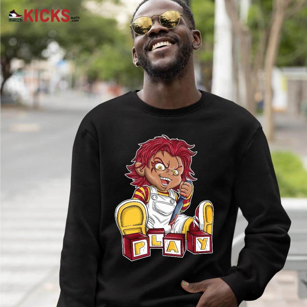 Chucky Play Horror Sneaker Shirt Match Cardinal 7s, Jordan 7 Retro Cardinal MKO T-Shirt Chucky Play Horror Sneaker Shirt Match Cardinal 7s, Jordan 7 Retro Cardinal MKO T-Shirt