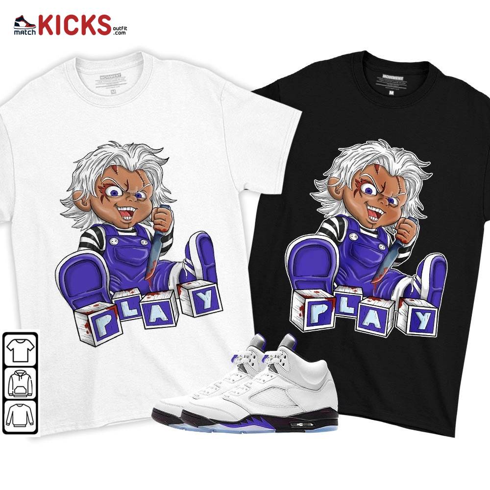 Chucky Play Horror Sneaker Shirt Match Concord 5s, Jordan 5 Retro Concord MKO T-Shirt Chucky Play Horror Sneaker Shirt Match Concord 5s, Jordan 5 Retro Concord MKO T-Shirt