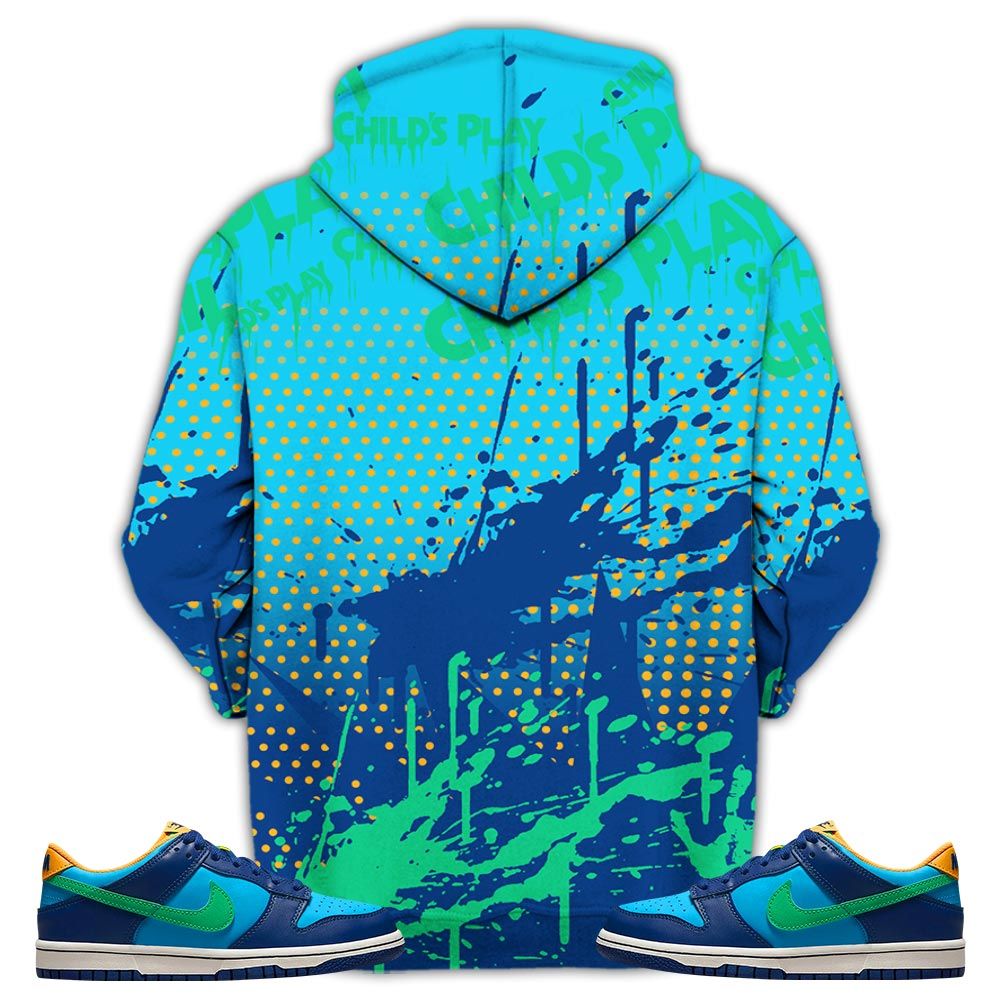 Chucky Play Horror Sneaker Shirt Match Dunk Low Gs Kyrie, Dunk Low Gs Electric Algae Hoodie Sweatshirt Tee All Over Print MKO Shirt