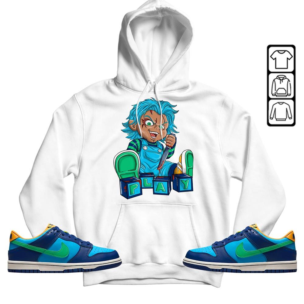 Chucky Play Horror Sneaker Shirt Match Dunk Low GS Kyrie, Dunk Low GS Electric Algae MKO T-Shirt
