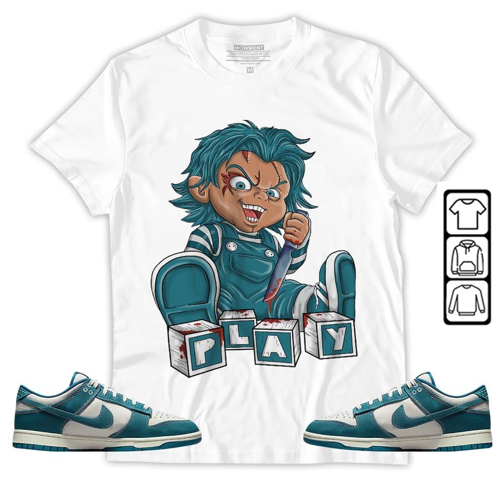 Chucky Play Horror Sneaker Shirt Match Dunk Low Industrial Blue, Dunk Low Denim Industrial Blue MKO T-Shirt Chucky Play Horror Sneaker Shirt Match Dunk Low Industrial Blue, Dunk Low Denim Industrial Blue MKO T-Shirt