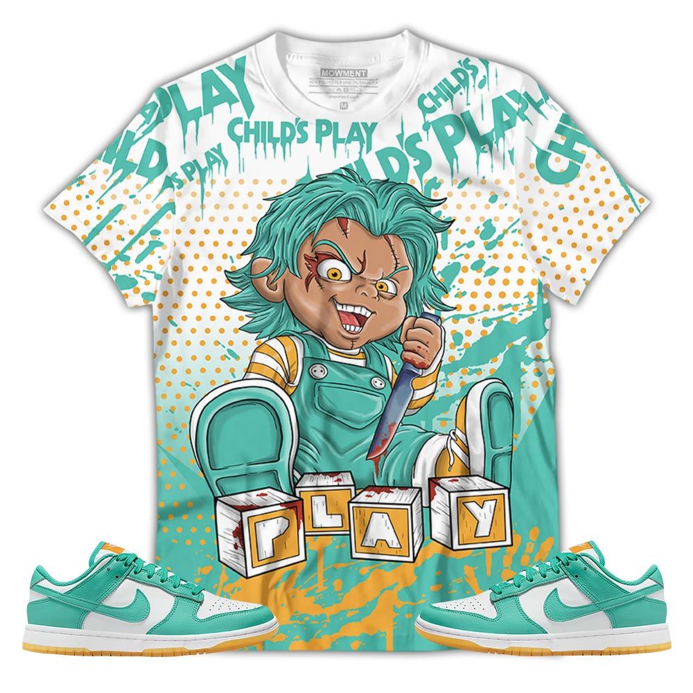 Chucky Play Horror Sneaker Shirt Match Dunk Low Turquoise, Dunk Low Teal Zeal Hoodie Sweatshirt Tee All Over Print MKO Shirt Chucky Play Horror Sneaker Shirt Match Dunk Low Turquoise, Dunk Low Teal Zeal Hoodie Sweatshirt Tee All Over Print MKO Shirt