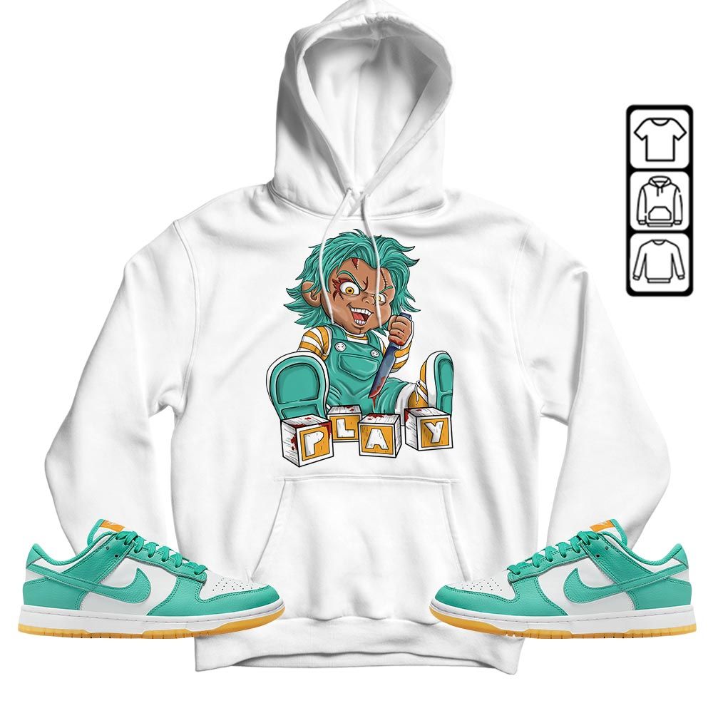 Chucky Play Horror Sneaker Shirt Match Dunk Low Turquoise, Dunk Low Teal Zeal MKO T-Shirt