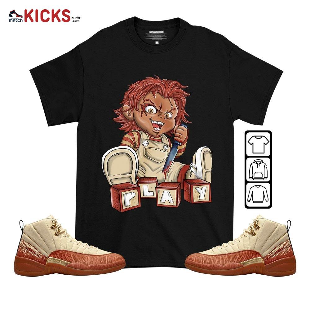 Chucky Play Horror Sneaker Shirt Match Eastside Golf 12s, Jordan 12 Retro Eastside Golf MKO T-Shirt