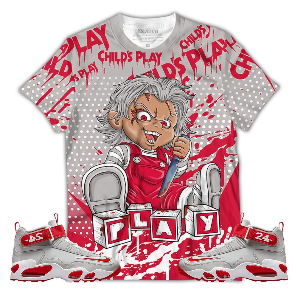 Chucky Play Horror Sneaker Shirt Match Griffey Max 1 University Reds, Air Griffey Max 1 Gray Reds Hoodie Sweatshirt Tee All Over Print MKO Shirt Chucky Play Horror Sneaker Shirt Match Griffey Max 1 University Reds, Air Griffey Max 1 Gray Reds Hoodie Sweatshirt Tee All Over Print MKO Shirt