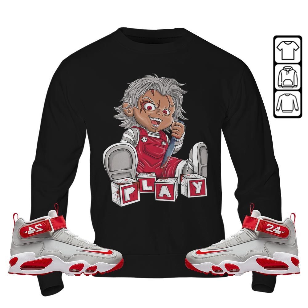 Chucky Play Horror Sneaker Shirt Match Griffey Max 1 University Reds, Air Griffey Max 1 Gray Reds MKO T-Shirt Chucky Play Horror Sneaker Shirt Match Griffey Max 1 University Reds, Air Griffey Max 1 Gray Reds MKO T-Shirt