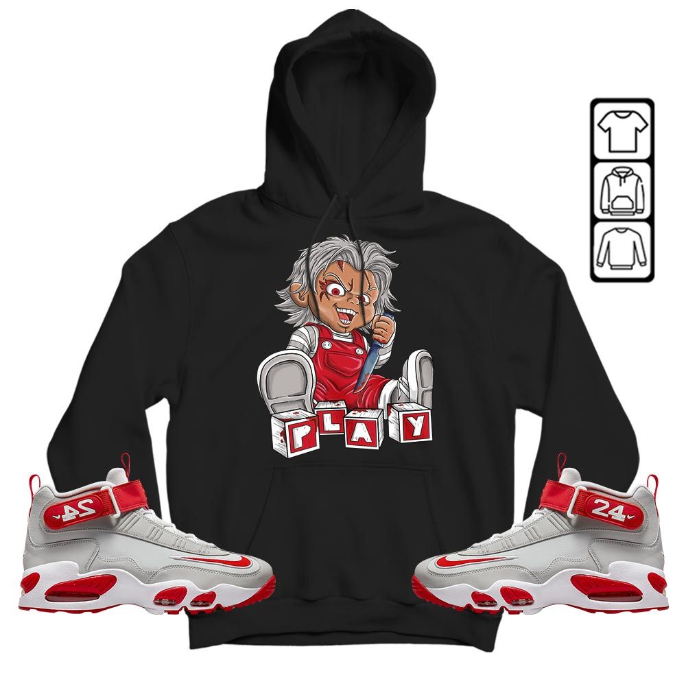 Chucky Play Horror Sneaker Shirt Match Griffey Max 1 University Reds, Air Griffey Max 1 Gray Reds MKO T-Shirt Chucky Play Horror Sneaker Shirt Match Griffey Max 1 University Reds, Air Griffey Max 1 Gray Reds MKO T-Shirt