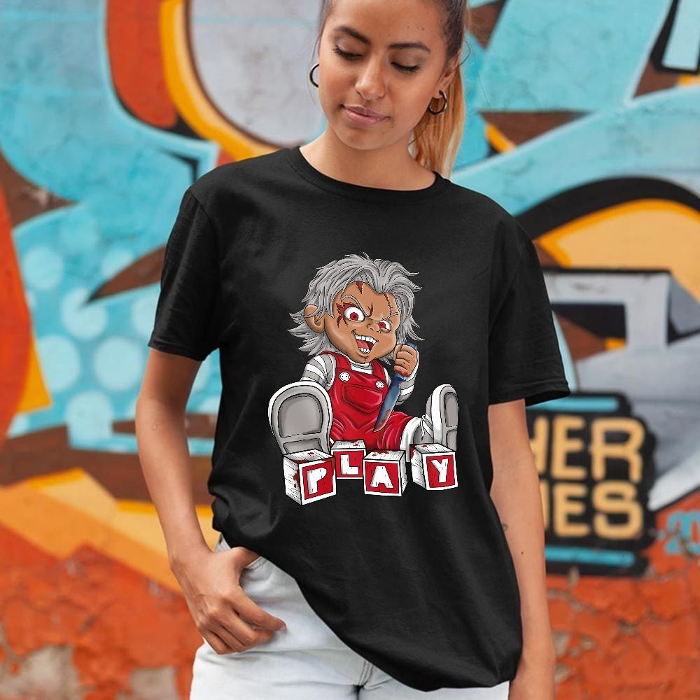 Chucky Play Horror Sneaker Shirt Match Griffey Max 1 University Reds, Air Griffey Max 1 Gray Reds MKO T-Shirt Chucky Play Horror Sneaker Shirt Match Griffey Max 1 University Reds, Air Griffey Max 1 Gray Reds MKO T-Shirt