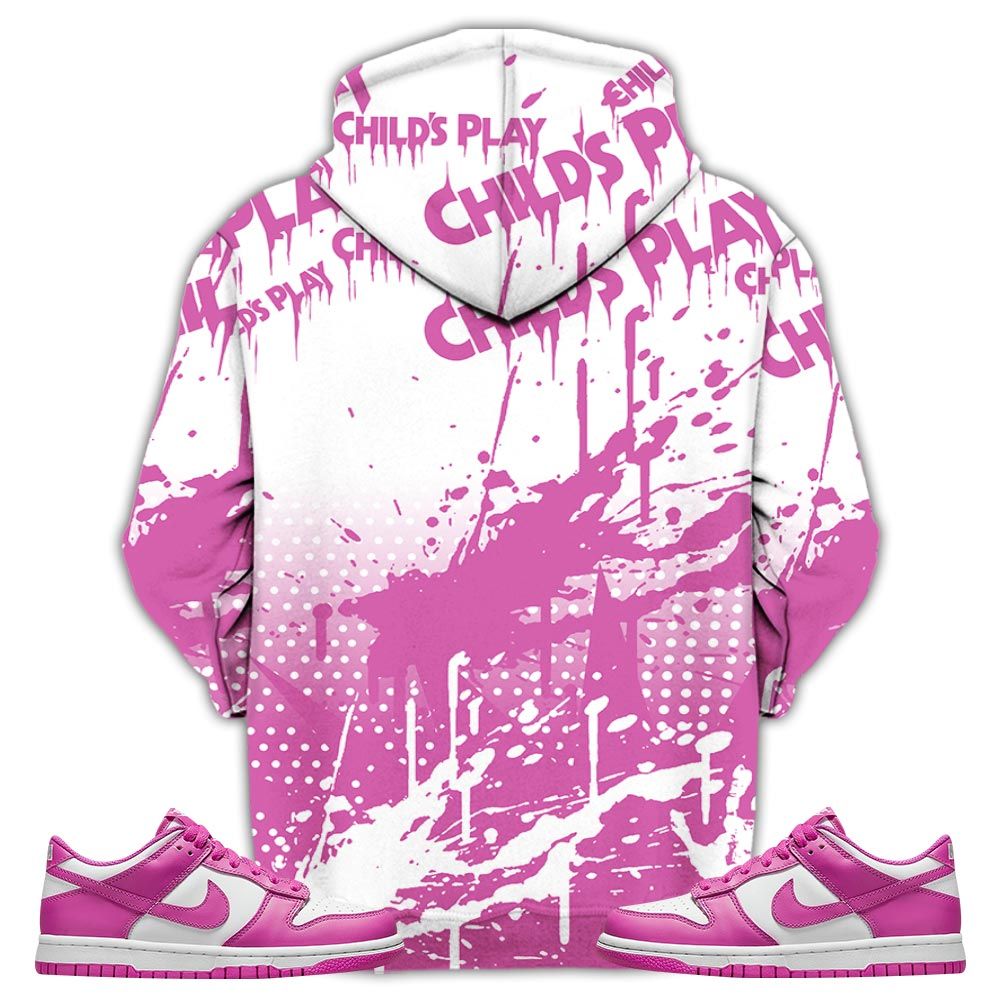 Chucky Play Horror Sneaker Shirt Match Gs Active Fuchsia, Dunk Low Active Fuchsia Hoodie Sweatshirt Tee All Over Print MKO Shirt