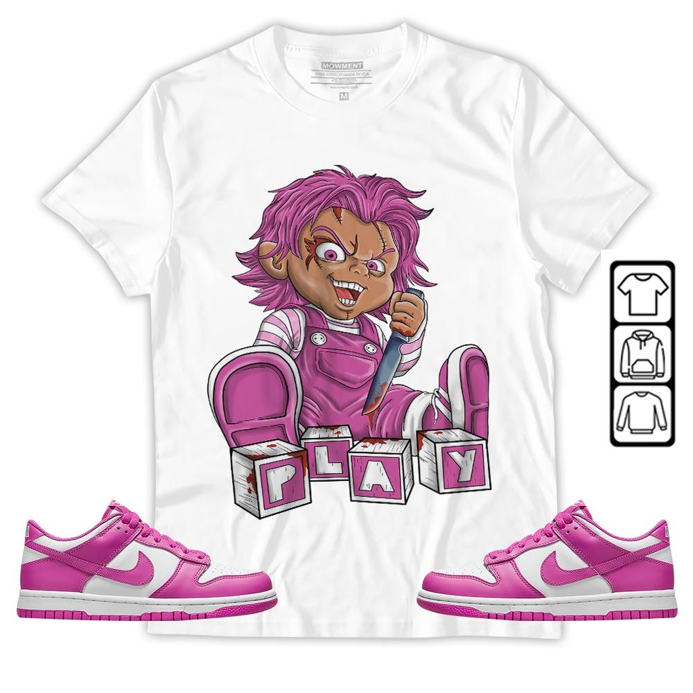 Chucky Play Horror Sneaker Shirt Match GS Active Fuchsia, Dunk Low Active Fuchsia MKO T-Shirt Chucky Play Horror Sneaker Shirt Match GS Active Fuchsia, Dunk Low Active Fuchsia MKO T-Shirt