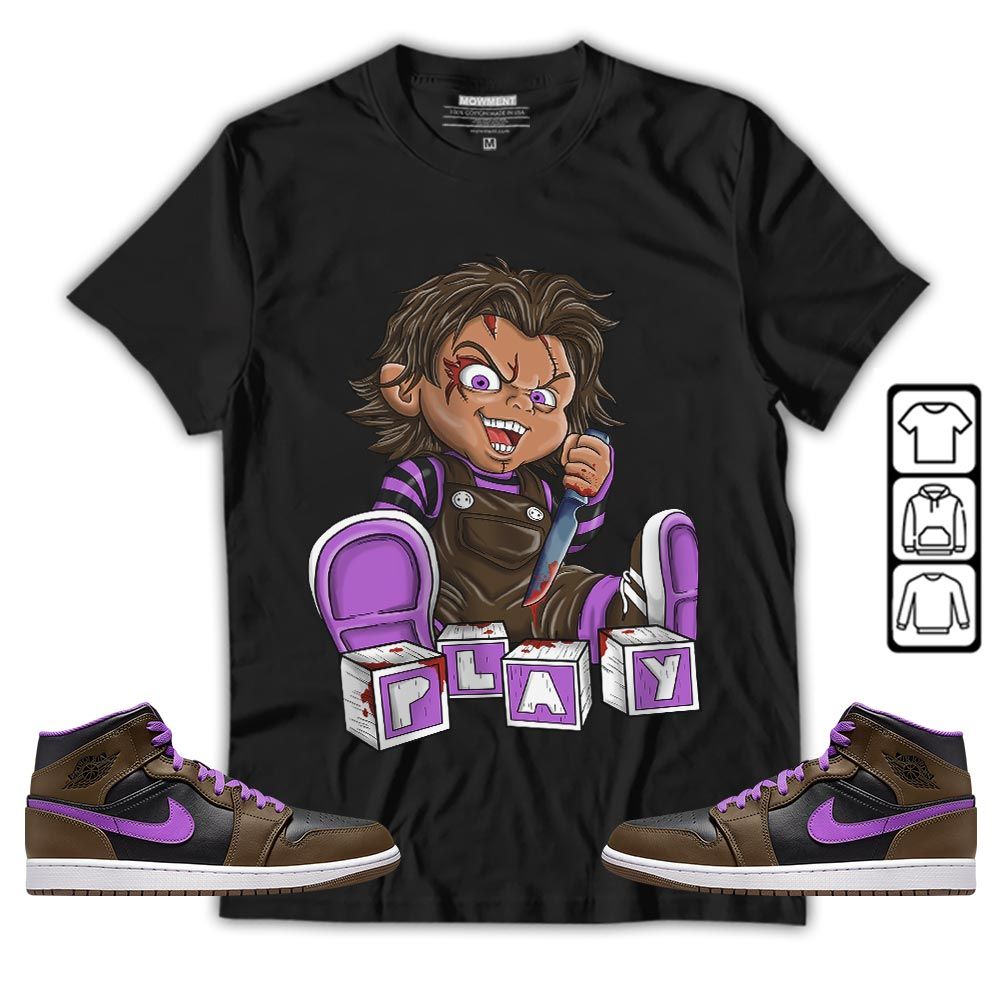 Chucky Play Horror Sneaker Shirt Match Jordan 1 Mid Palomino, Jordan 1 Mid Palomino MKO T-Shirt Chucky Play Horror Sneaker Shirt Match Jordan 1 Mid Palomino, Jordan 1 Mid Palomino MKO T-Shirt