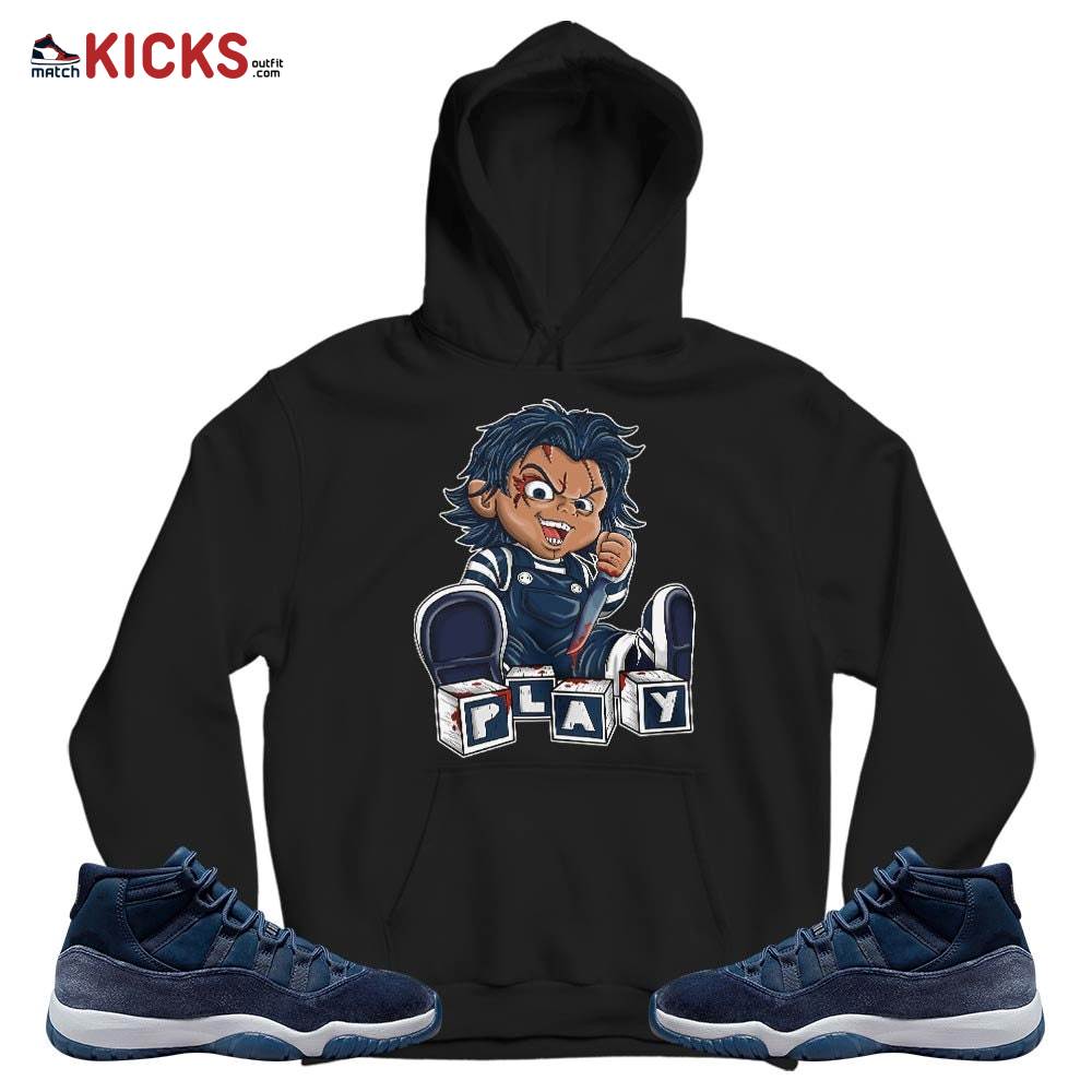 Chucky Play Horror Sneaker Shirt Match Midnight Navy 11s, Jordan 11 Retro Midnight Navy MKO T-Shirt Chucky Play Horror Sneaker Shirt Match Midnight Navy 11s, Jordan 11 Retro Midnight Navy MKO T-Shirt
