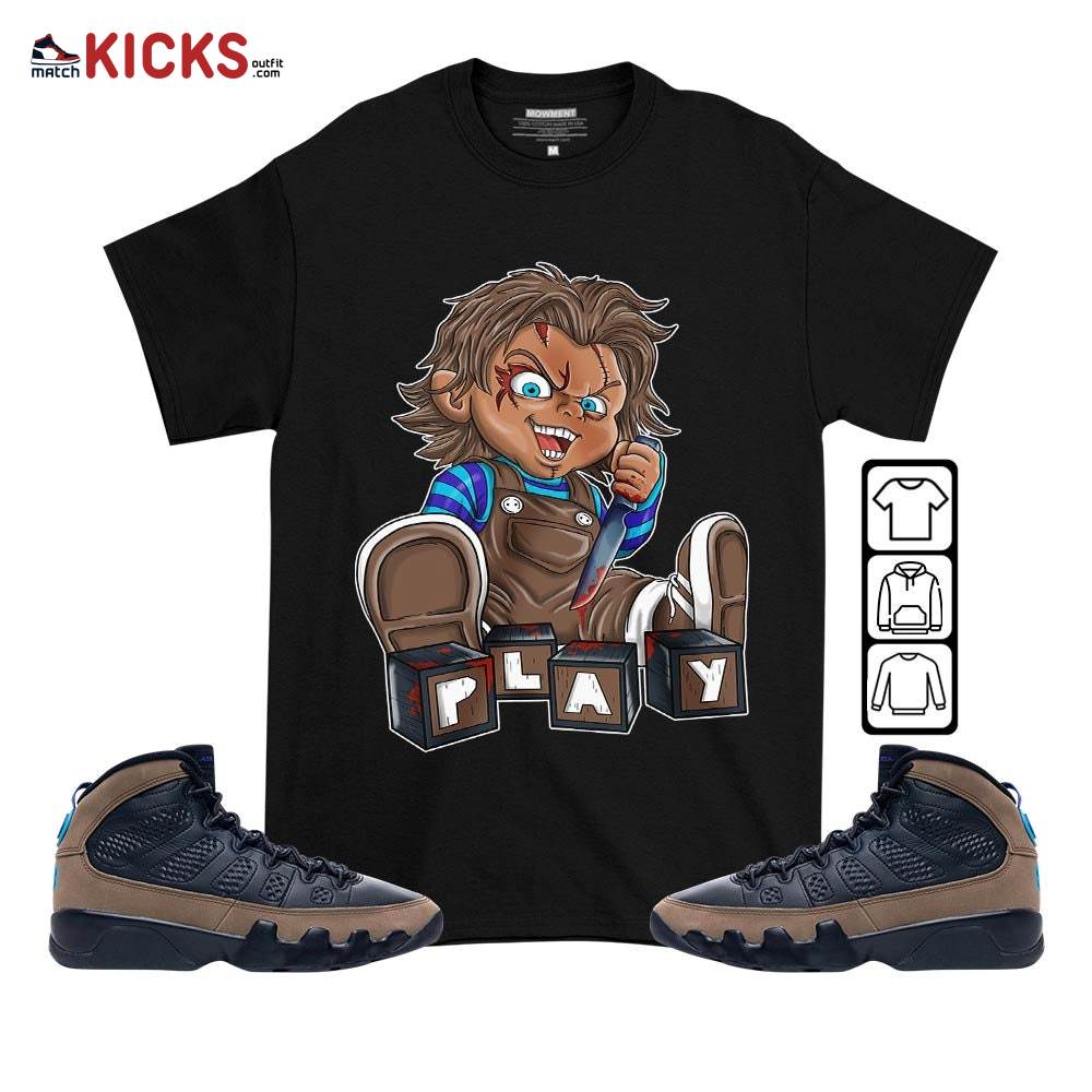 Chucky Play Horror Sneaker Shirt Match Olive Concord 9s, Jordan 9 Olive Concord MKO T-Shirt Chucky Play Horror Sneaker Shirt Match Olive Concord 9s, Jordan 9 Olive Concord MKO T-Shirt