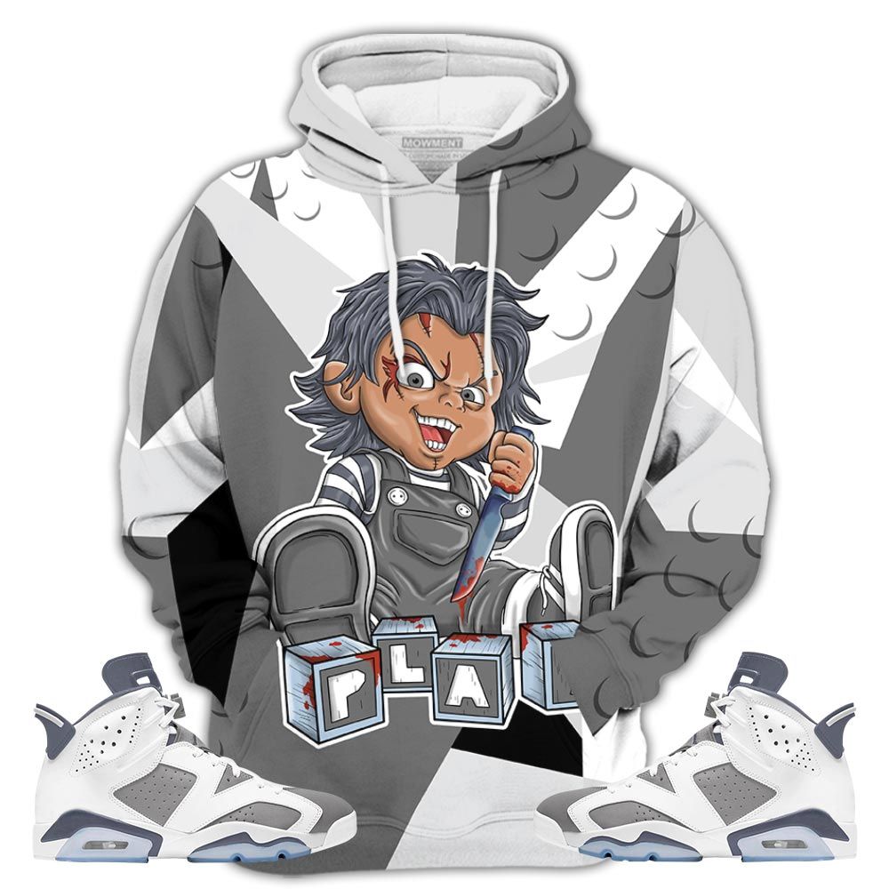 Chucky Play Horror Sneaker Shirt Match Retro Cool Grey 6S, Jordan 6 Cool Grey Hoodie Sweatshirt Tee All Over Print MKO Shirt
