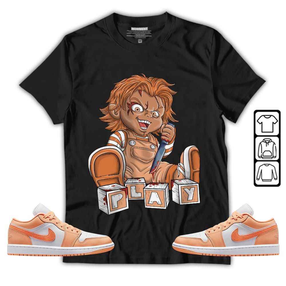 Chucky Play Horror Sneaker Shirt Match Sunset Haze 1s, Jordan 1 Low Sunset Haze MKO T-Shirt Chucky Play Horror Sneaker Shirt Match Sunset Haze 1s, Jordan 1 Low Sunset Haze MKO T-Shirt
