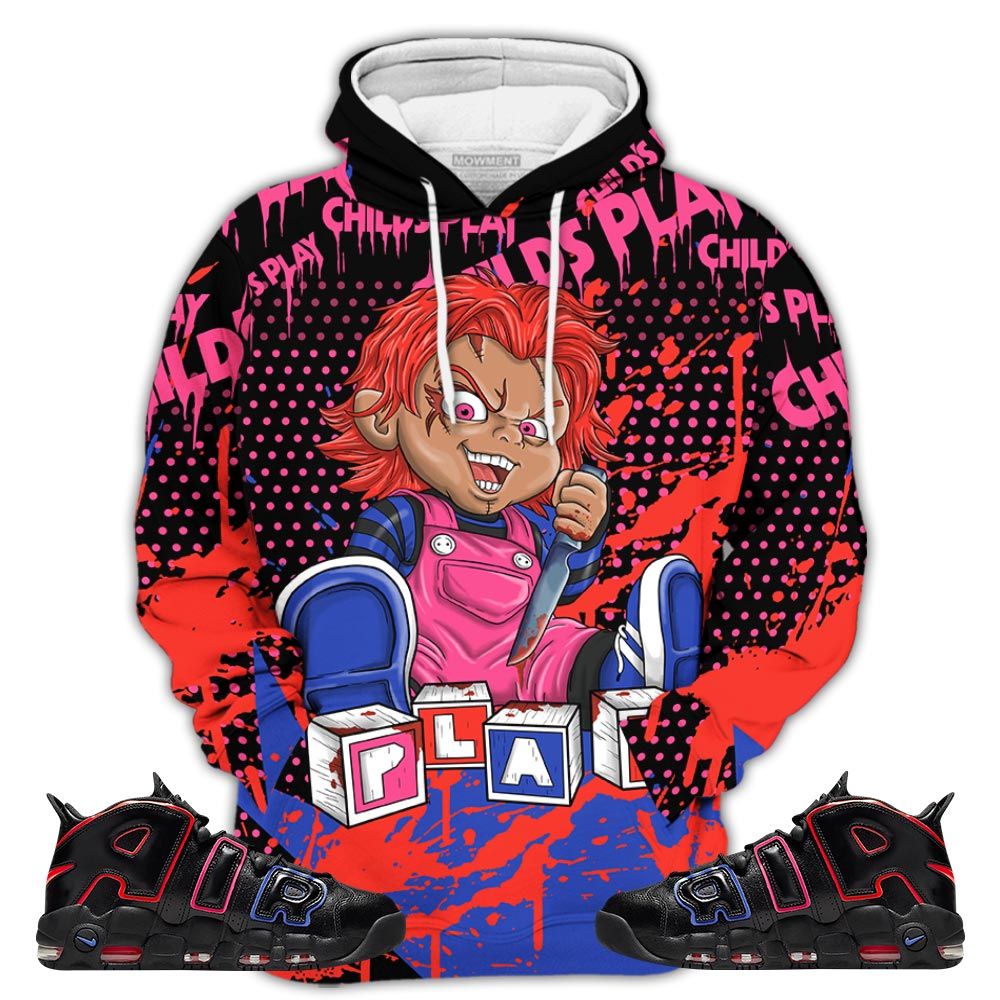 Chucky Play Horror Sneaker Shirt Match Uptempo 96 Electric, Air More Uptempo Electric Hoodie Sweatshirt Tee All Over Print MKO Shirt Chucky Play Horror Sneaker Shirt Match Uptempo 96 Electric, Air More Uptempo Electric Hoodie Sweatshirt Tee All Over Print MKO Shirt