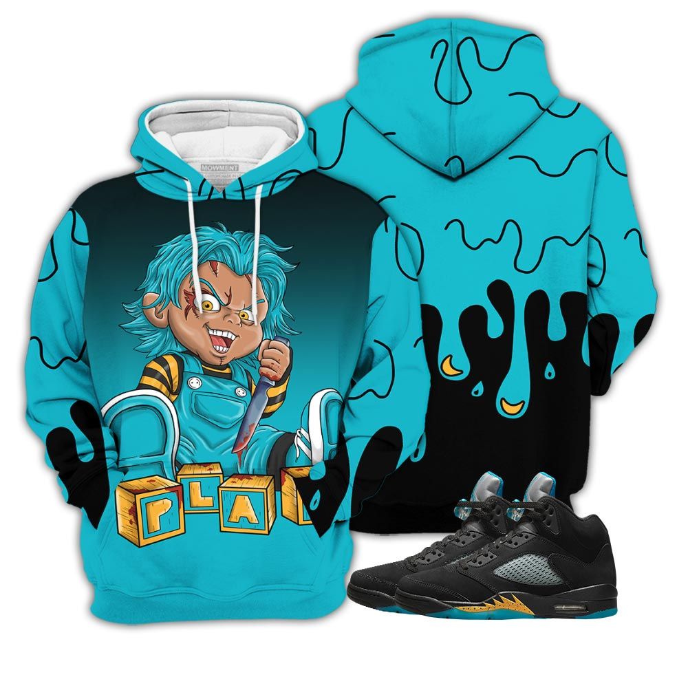 Chucky Play Sneaker Shirt Match 2023 Retro Aqua 5S, Jordan 5 Aqua Hoodie Sweatshirt Tee All Over Print MKO Shirt Chucky Play Sneaker Shirt Match 2023 Retro Aqua 5S, Jordan 5 Aqua Hoodie Sweatshirt Tee All Over Print MKO Shirt