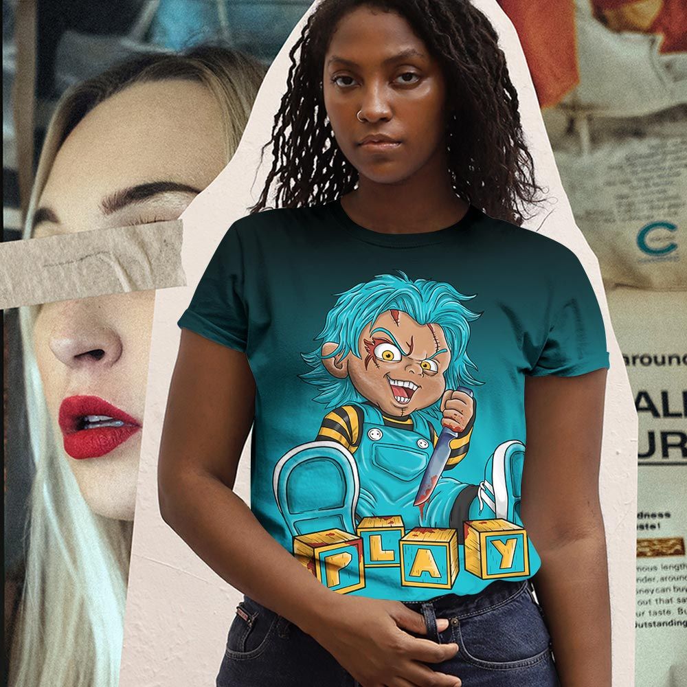 Chucky Play Sneaker Shirt Match 2023 Retro Aqua 5S, Jordan 5 Aqua Hoodie Sweatshirt Tee All Over Print MKO Shirt Chucky Play Sneaker Shirt Match 2023 Retro Aqua 5S, Jordan 5 Aqua Hoodie Sweatshirt Tee All Over Print MKO Shirt
